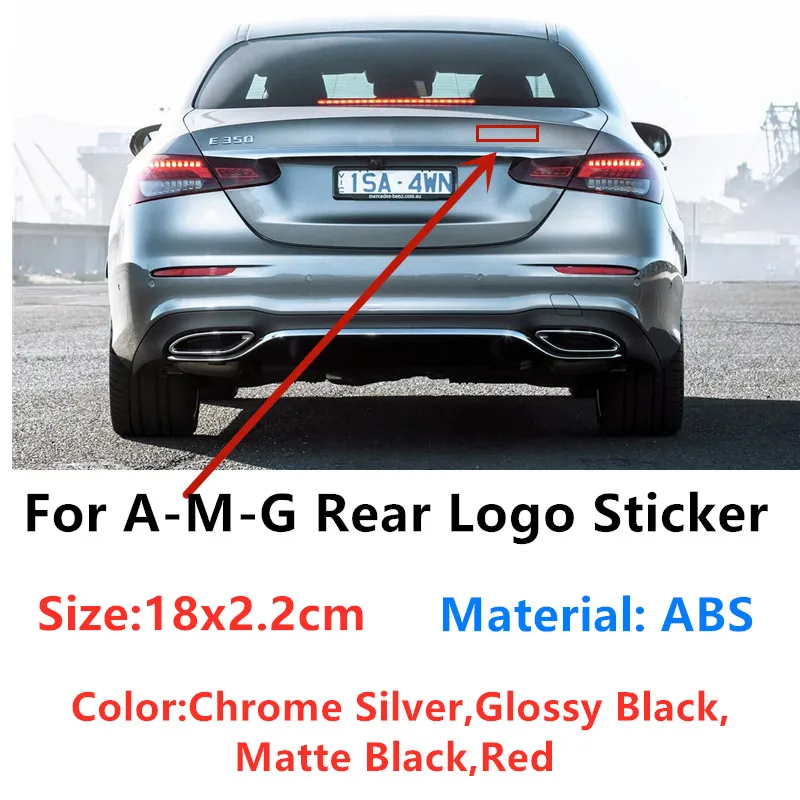 

Car Emblems Logo Styling Accessories Decals For Mercedes AMG GLA GLC GLE GLS GT A C E G S Class W177 W210 W211 3D Badge Sticker