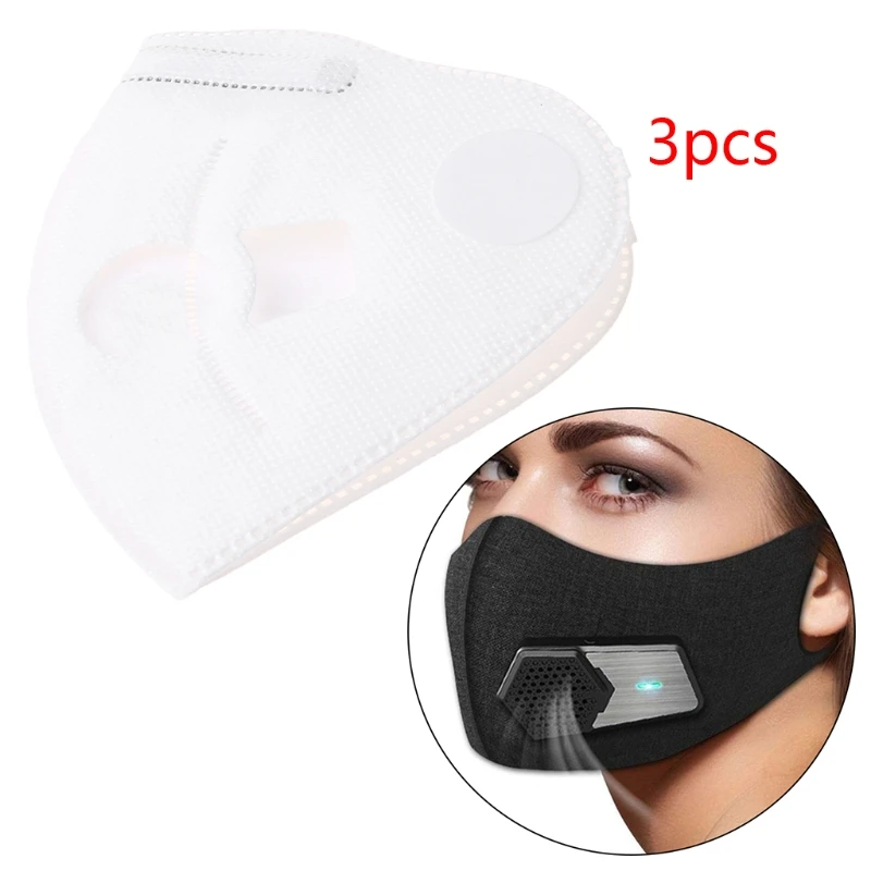 

3pcs Anti-Pollution Respirator PM2.5 Filter Sport Cycling Bicycle Anti Dust Air Pollution Mask Outdoor Air Breathing Purifier