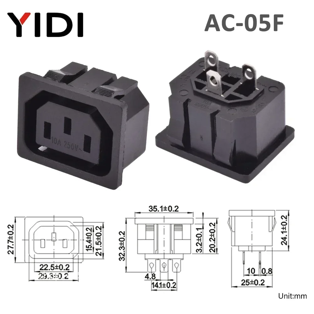 

Входная розетка YIDI IEC320 C13 C14