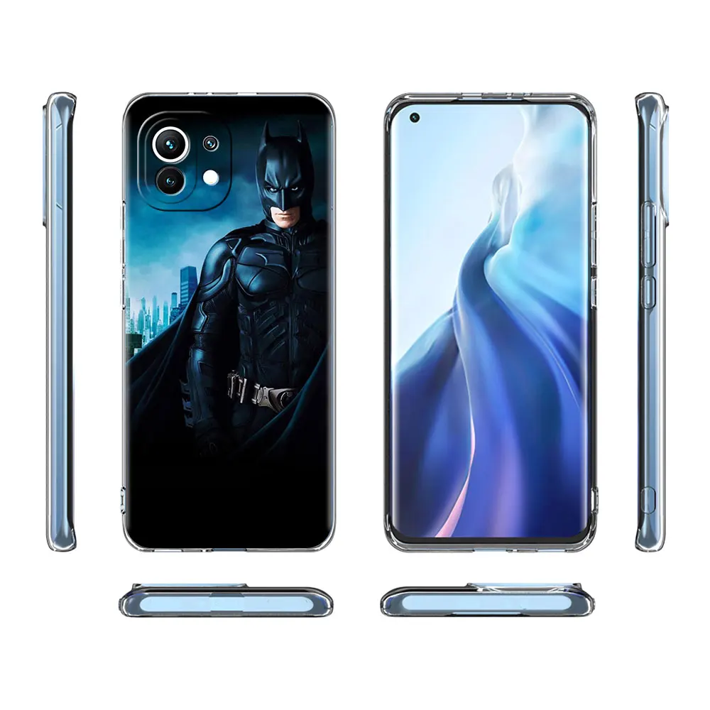 Прозрачный чехол с Бэтменом для Xiaomi Mi Poco X3 NFC M3 11 10 12 9 11T 10T Pro Note Lite прозрачные