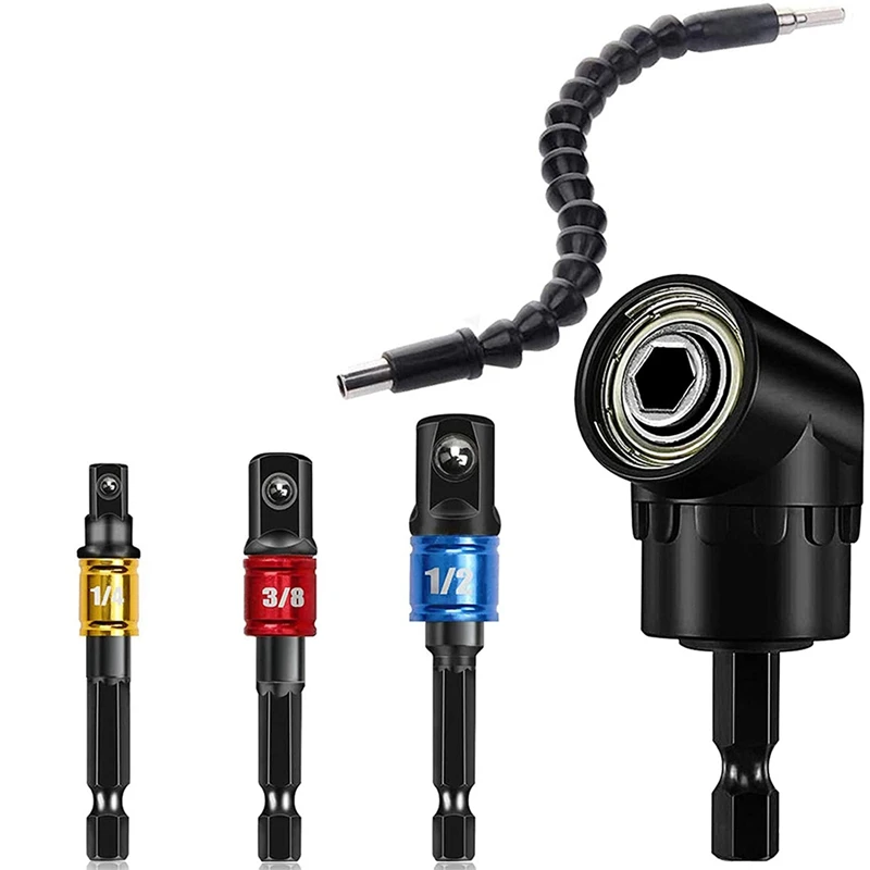 

Impact Driver Sockets Adapter Extension Drill Bit Set: 3Pcs Drill Nut,1/4Inch Drill Bit Extension,Adapter Attachment