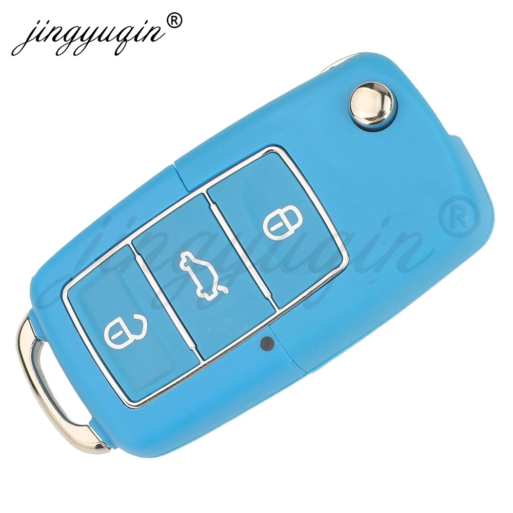 

Jingyuqin флип-складной 3-кнопочный чехол для дистанционного ключа автомобиля для Volkswagen VW Jetta Golf Passat Beetle Polo Bora