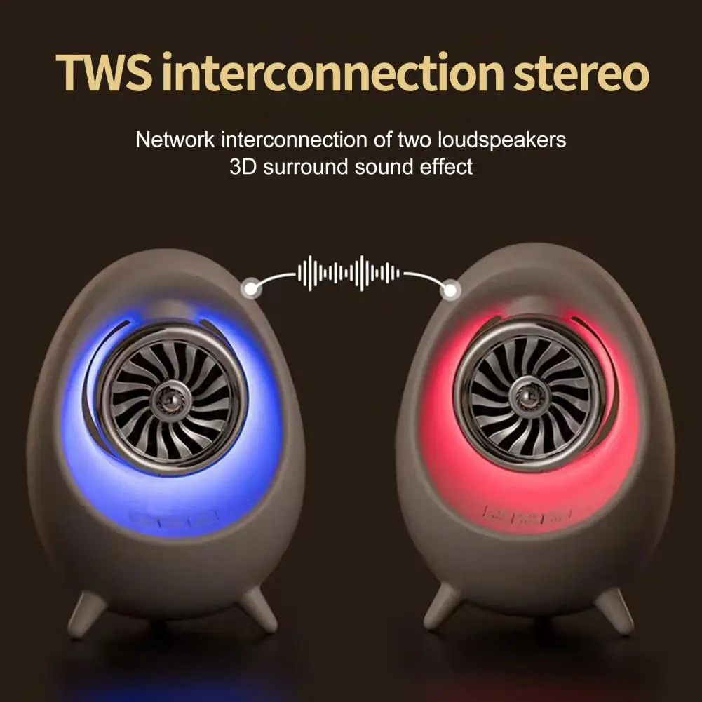 

Night Light Speaker Cool Stable Transmission Ambiance Light Colorful Light Wireless Subwoofer Phone Accessory
