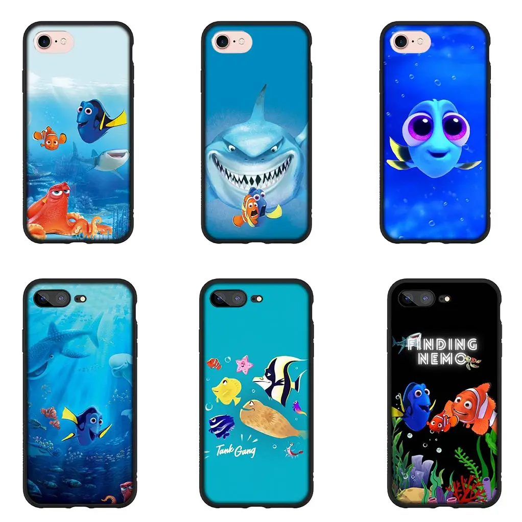 Чехол в виде поискок Немо марлина Дори мягкий чехол для Apple iPhone 15 14 Plus 13 12 Mini Pro Max +