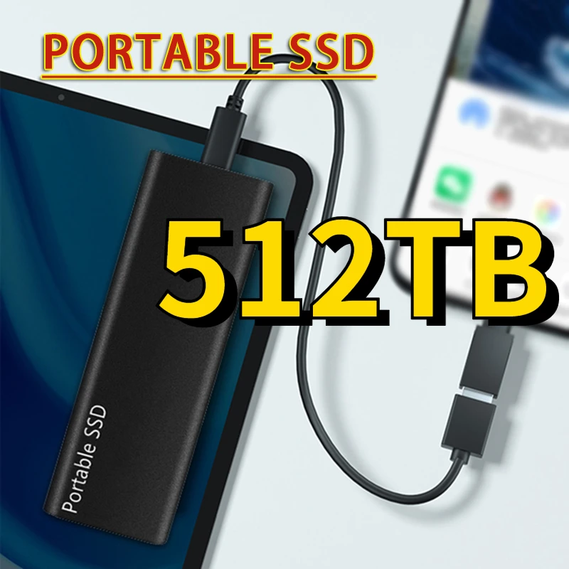 

1TB External Portable SSD Solid State Drives Hard Drives 500GB 2TB 4TB Electronic Storage High Speed Large Capacity Gard Disks