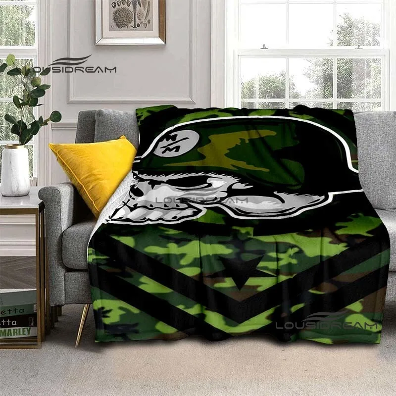 

Metal Mulisha Throws Blanket Metal Skull Blanket for Bed Adults and Children Bedroom Living Room Decoration Sofa Warm Blanket