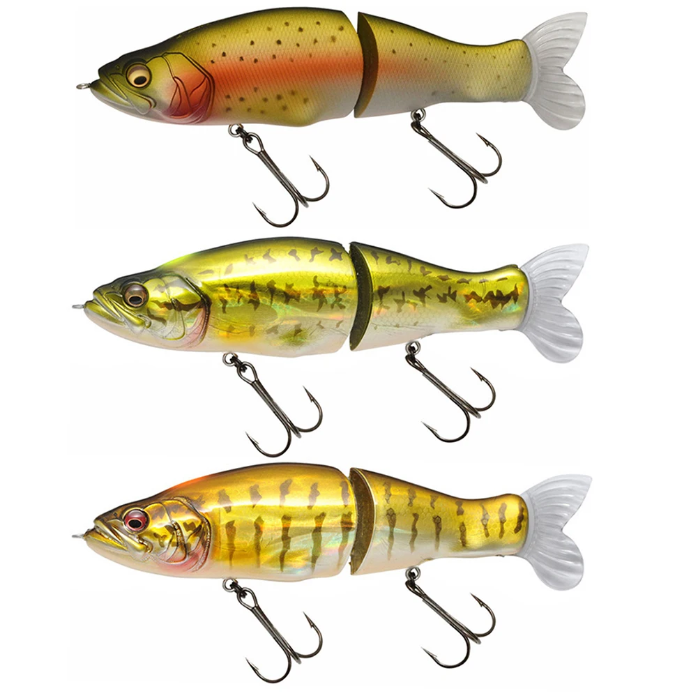 

135 мм, 28 г, плавающая приманка, реалистичные объемные глаза, медленно тонущие многошарнирные приманки для ловли окуня и щуки, рыболовные снас...