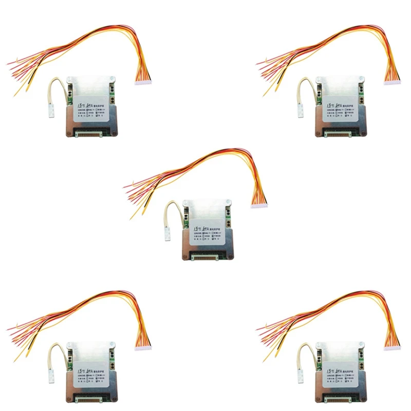 

5X 13S 48V 60A Battery Protection Board Li-Ion Cell Battery BMS PCB Equalizer Board