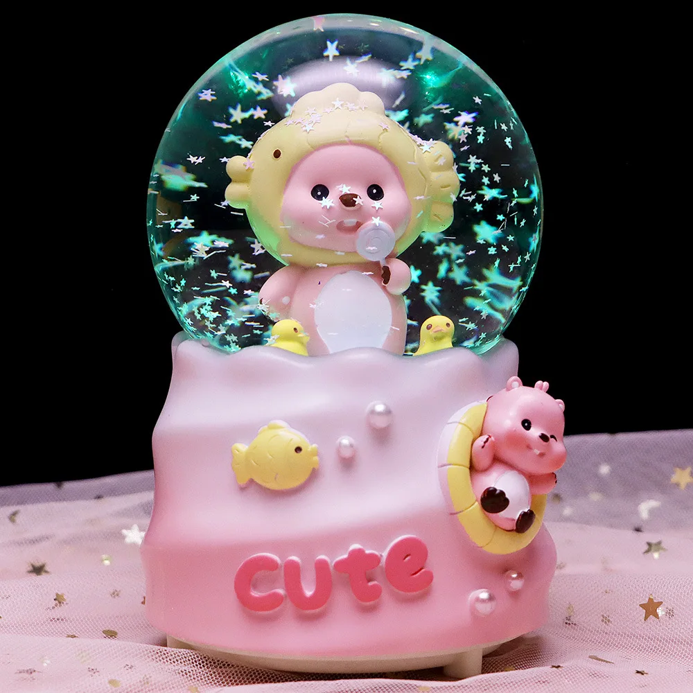 Маленький бобр 3D ночник милая фотосессия с животными красочная фотография мечта