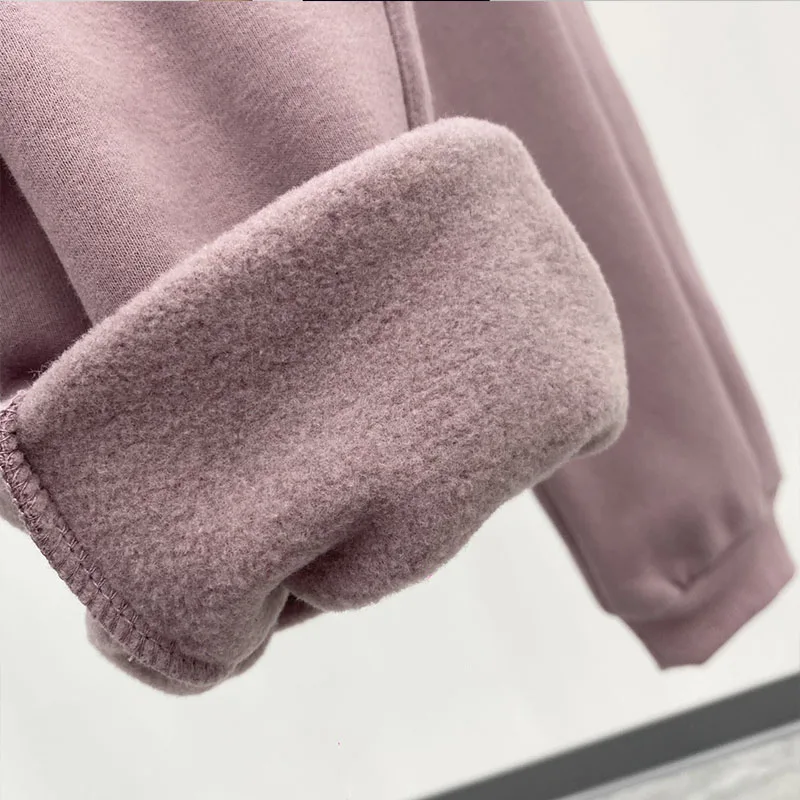 Lulu Women High Waist Pants Winter Warm Cotton Running Fitness Jogging Pant Gym Workout Pocket Drawstring Elasticity Sweatpants