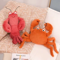 cute sheldon shrimp plush doll toys crispin crab larry shrimp stuffed animal appease plushie for baby children birthday gifts
