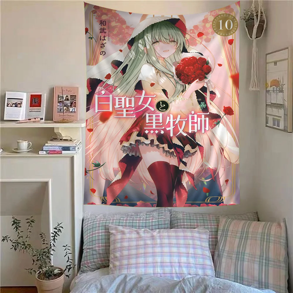Shiro Seijo To Kuro Bokushi Красочный гобелен Настенный богемный настенный Мандала