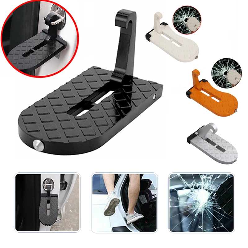 

Universal Foldable Auxiliary Pedal Roof Pedal Foldable Car Vehicle Folding Stepping Ladder Foot Pegs Easy Access Car Accessories