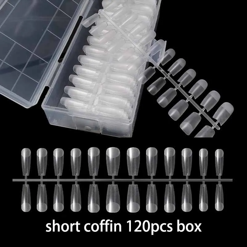 

120 шт./кор. Типсы для наращивания ногтей Система удлинения пальцев мягкий гель имитация ногтей скульптурный миндаль полное покрытие нажимай...