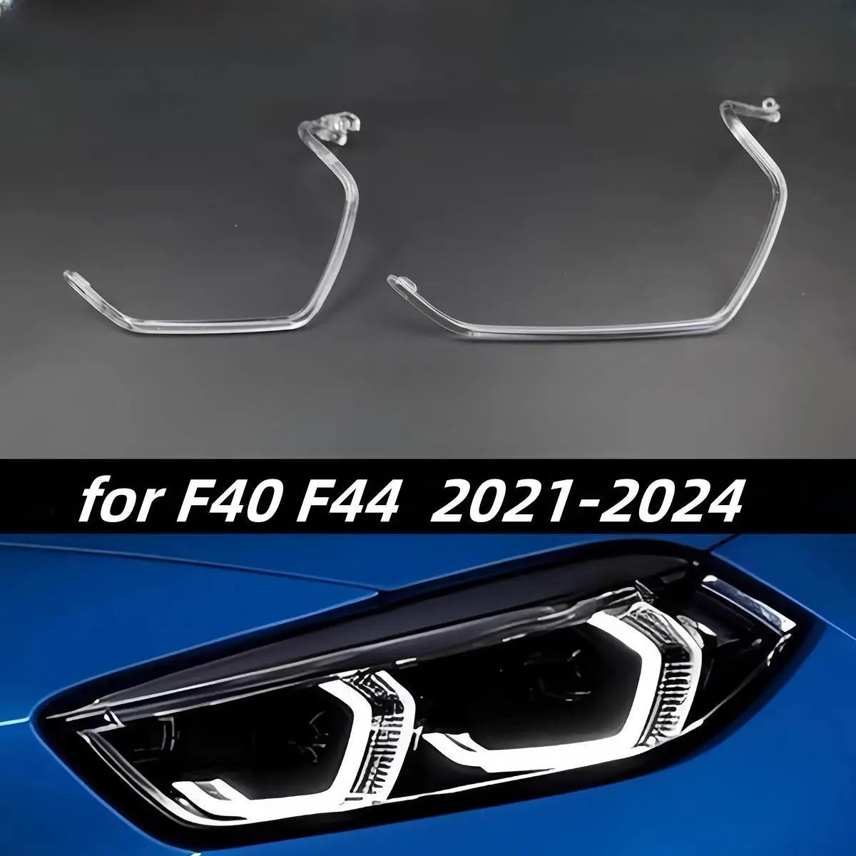 

Светодиодная фара DRL, направляющая дневных ходовых огней, трубка для BMW 1 2 серии F40 F44 2021 2022 2023 2024, акрил «Ангельские глазки»