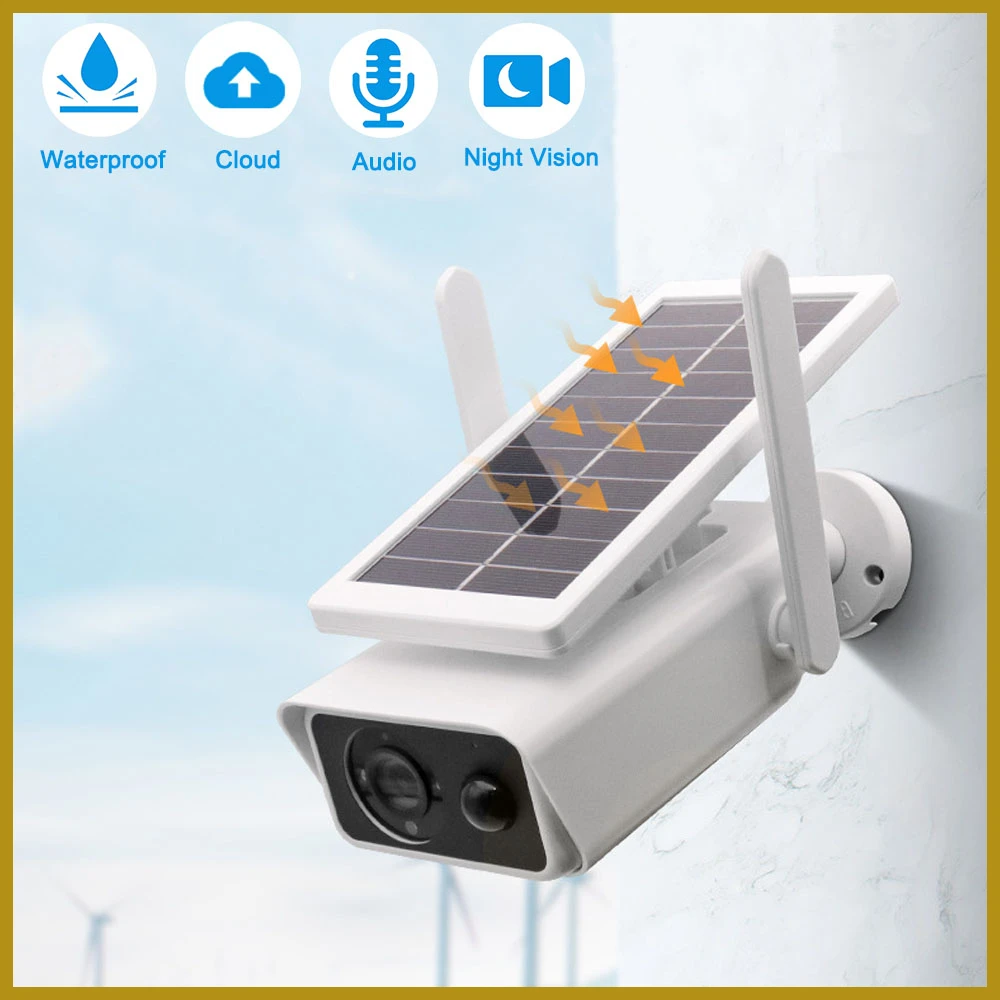 

IP-камера с солнечной батареей, 3 Мп, Wi-Fi, водонепроницаемая