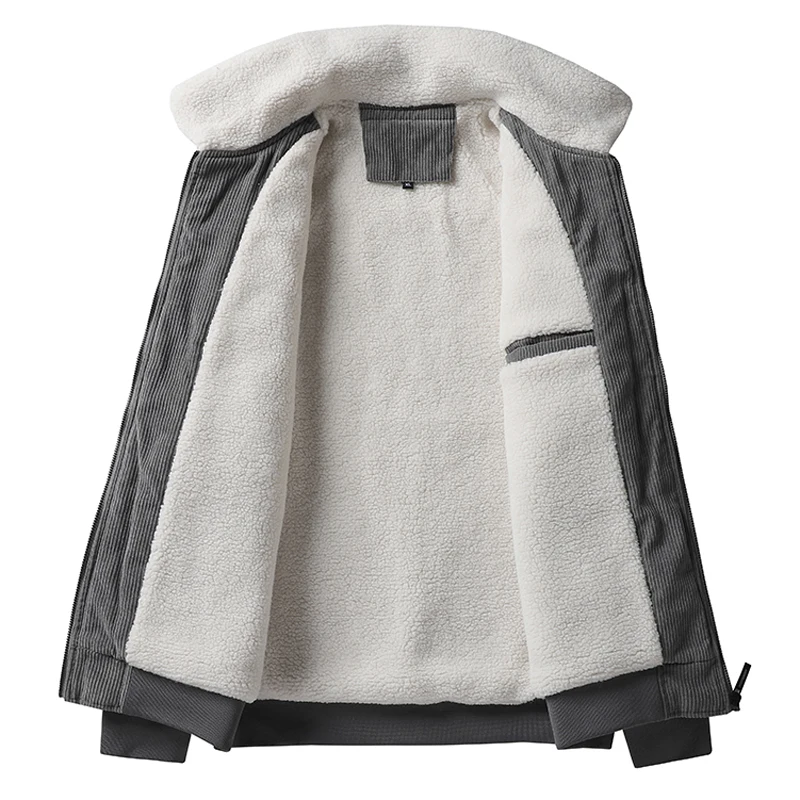 Winter Bomber Jacket Men Air Force Pilot Corduroy Jacket Warm Male Windbreaker Army Tactical Fleece Parkas Coats Men Outwear