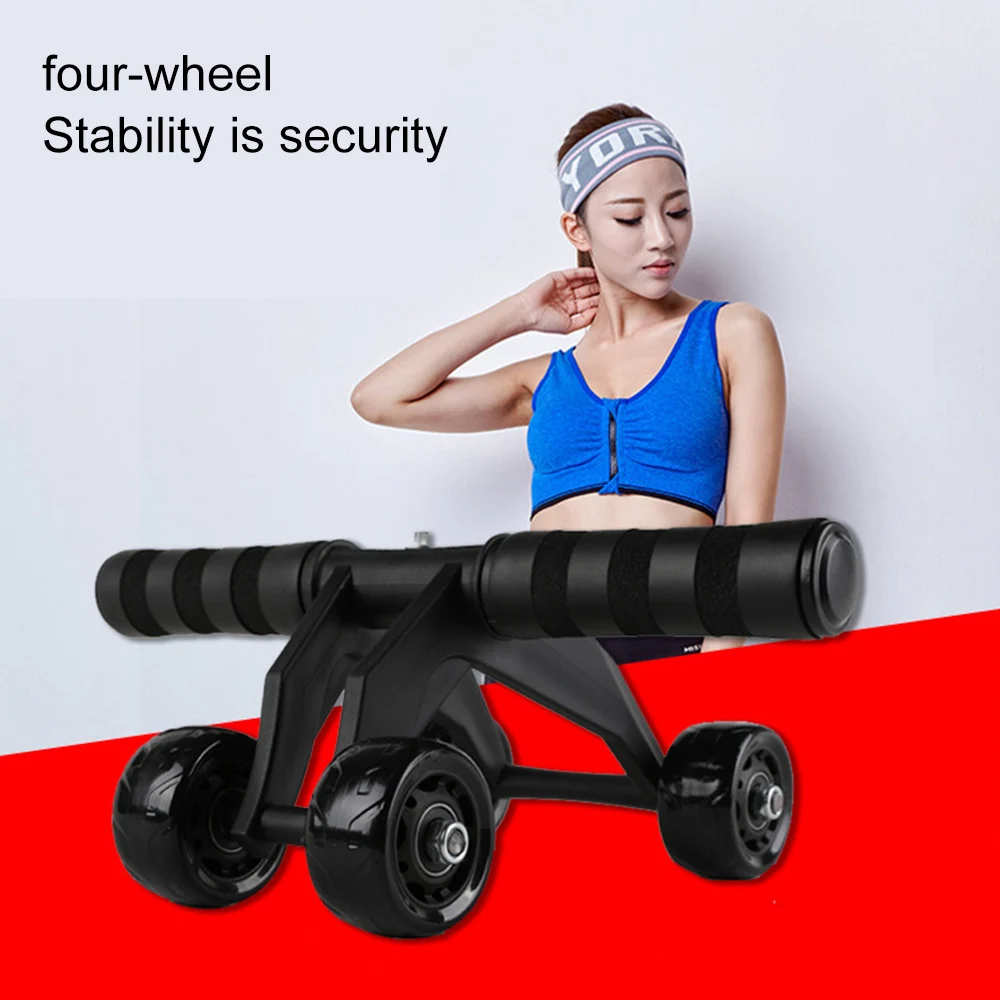 

Multifunctional high-grade breaststroke four-wheeled Abs Abdominal muscle wheel bearing exercise Indoor Fitness Equipment Traini