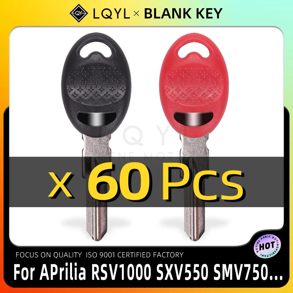60Pcs New Key Blank Replace Uncut Keys For Aprilia RSV1000 Tuono1000R SXV550 SMV750 1200 SL750 RSV 1000 Triumph 650 RSV4