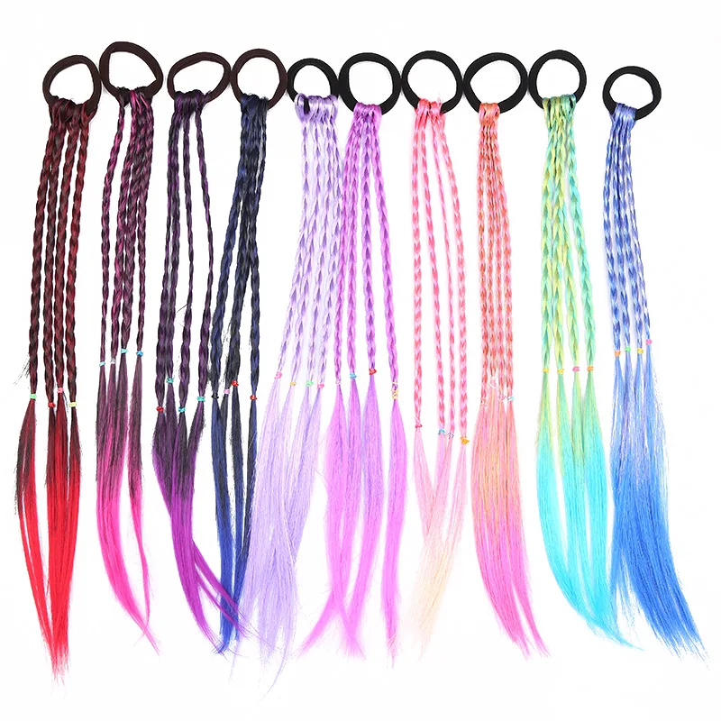 

Baby Wig Twist Braid Elastic Hair Bands for Baby Girls Dreadlocks Cute Kid Ponytail Holder Rubber Rope Hairband Hair Accessories