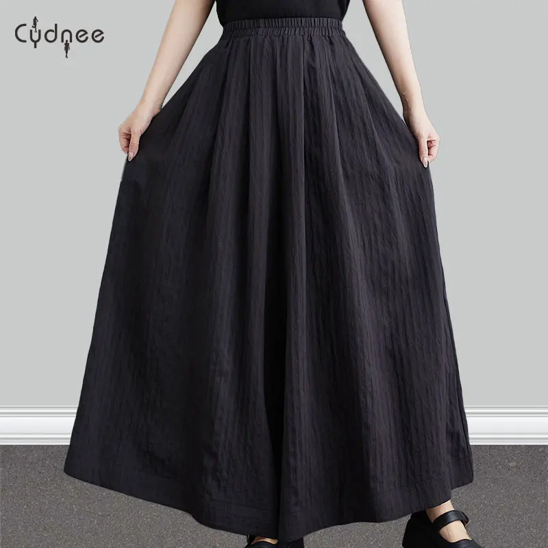 Женские широкие мешковатые капри больших размеров летние брюки-кюлоты большого