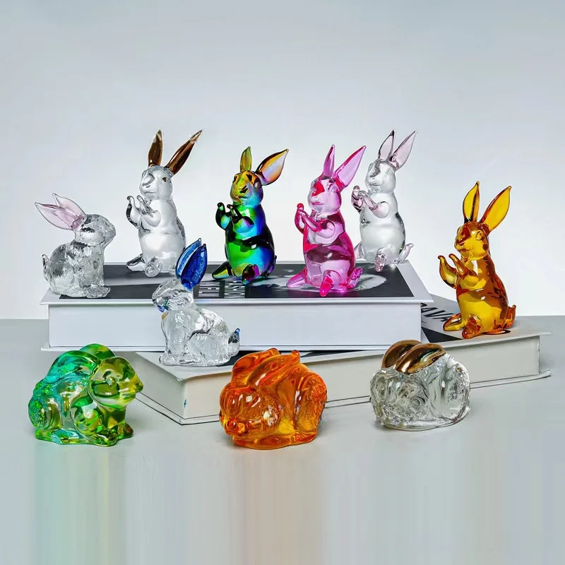 

Rabbit Crystal Glass Crafts Glass Creative Animal Ornaments Birthday Gift