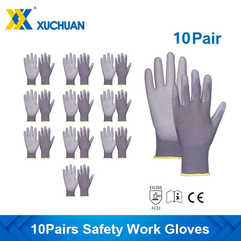 Перчатки рабочие перчатки из полиэстера 13 калибров 10 пар |