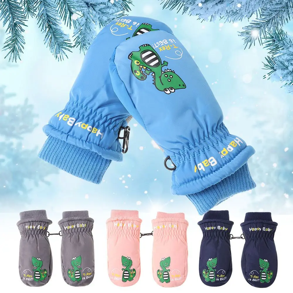 

Модные детские ветрозащитные Нескользящие Симпатичные плотные теплые водонепроницаемые спортивные варежки для мальчиков и девочек детские лыжные перчатки