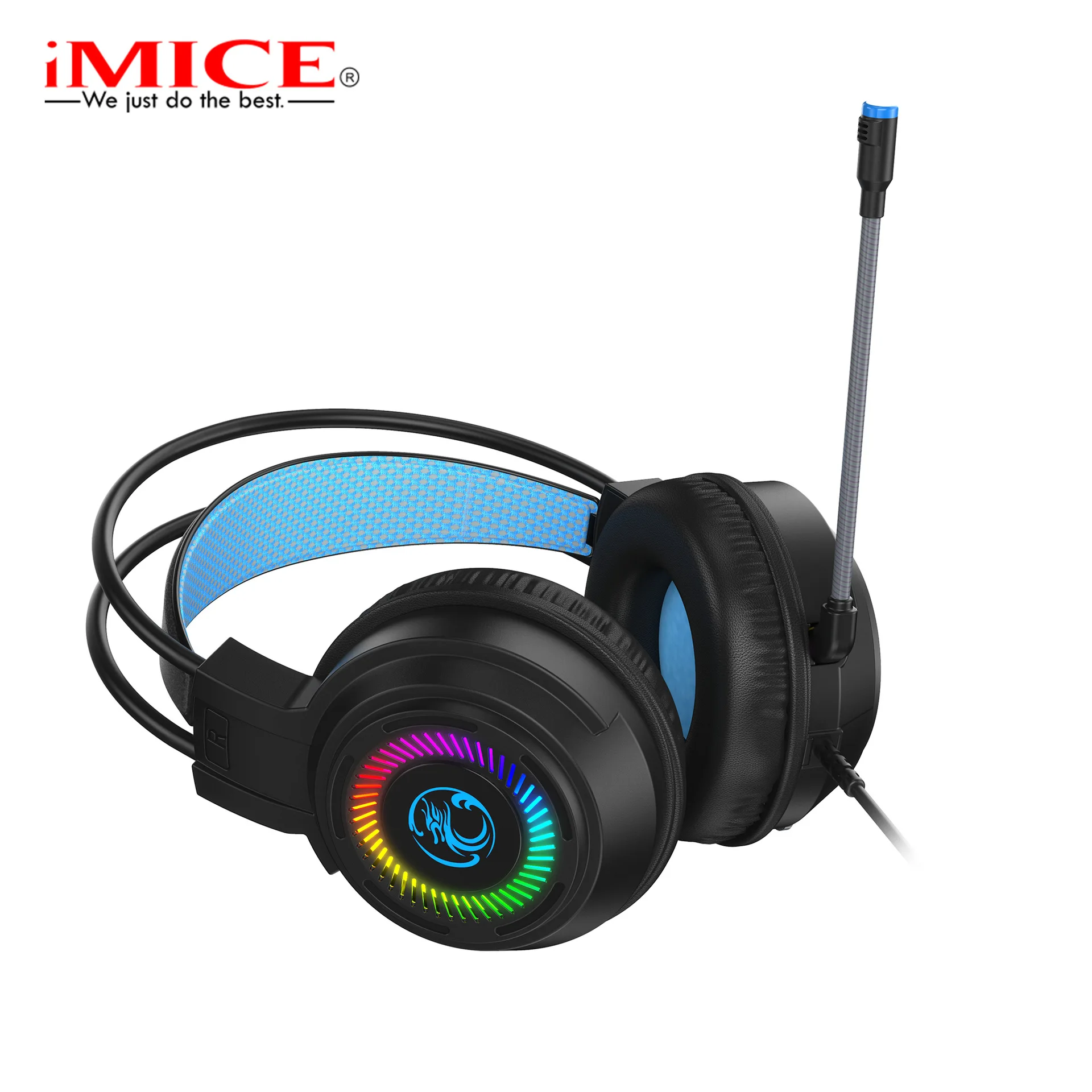 Фото Бренд IMICE HD-480, трансграничная оптовая продажа, новая ослепительная компьютерная игровая гарнитура, проводная игровая гарнитура №3