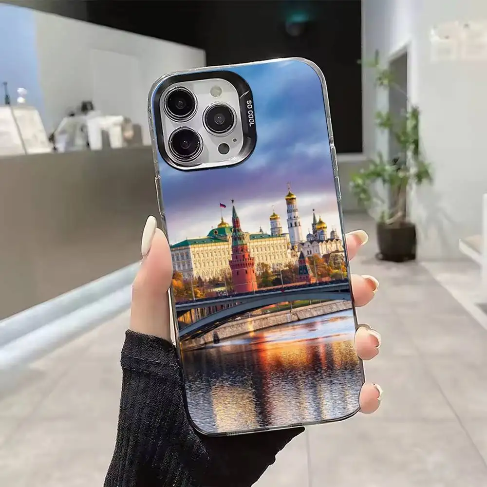 Кремлёвский серебристо-серый мягкий защитный чехол подходит для iPhone 11, 12, 13, 14, 15, 16, 17 Pro Max Plus Air Mini. (art.: 3920dd37abcf2) - 3920dd37abcf2