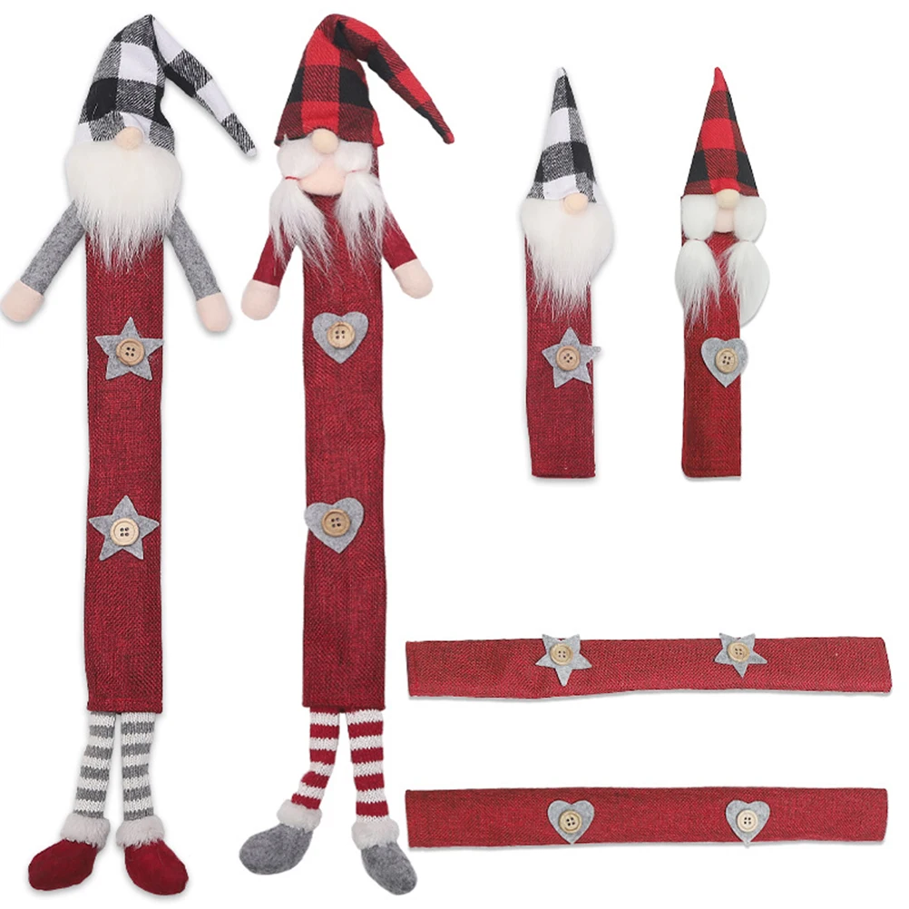 

Gnome 6 Pack Swedish Tomte Refrigerator Handle Covers For Kitchen Microwave Oven Fridge Door Handles Protector Christmas Decor
