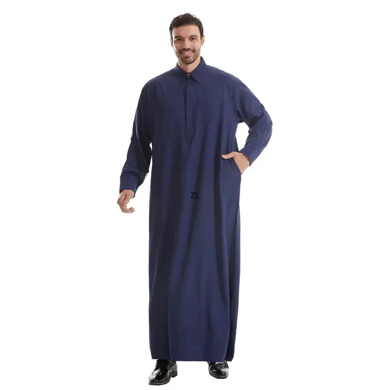 Мужская одежда Саудовский стиль Abaya Thoub Дубай Даффа кафтан Ближний Восток