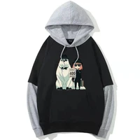 anime printing patchwork hoodie anya smug spy x family sweatshirts harajuku tops cartoon graphic streetwear unisex hoodies