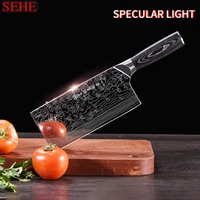 mirror light stainless steel chef knife forging anti stick sharp meat cleaver fish vegetables kitchen knife home cooking tools