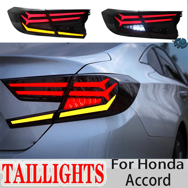 

BERA медведь стайлинга автомобилей для HONDA Accord хвост светильник s 2018-2019 светодиодный задний фонарь светодиодный светильник LED DRL + тормоз + задн...