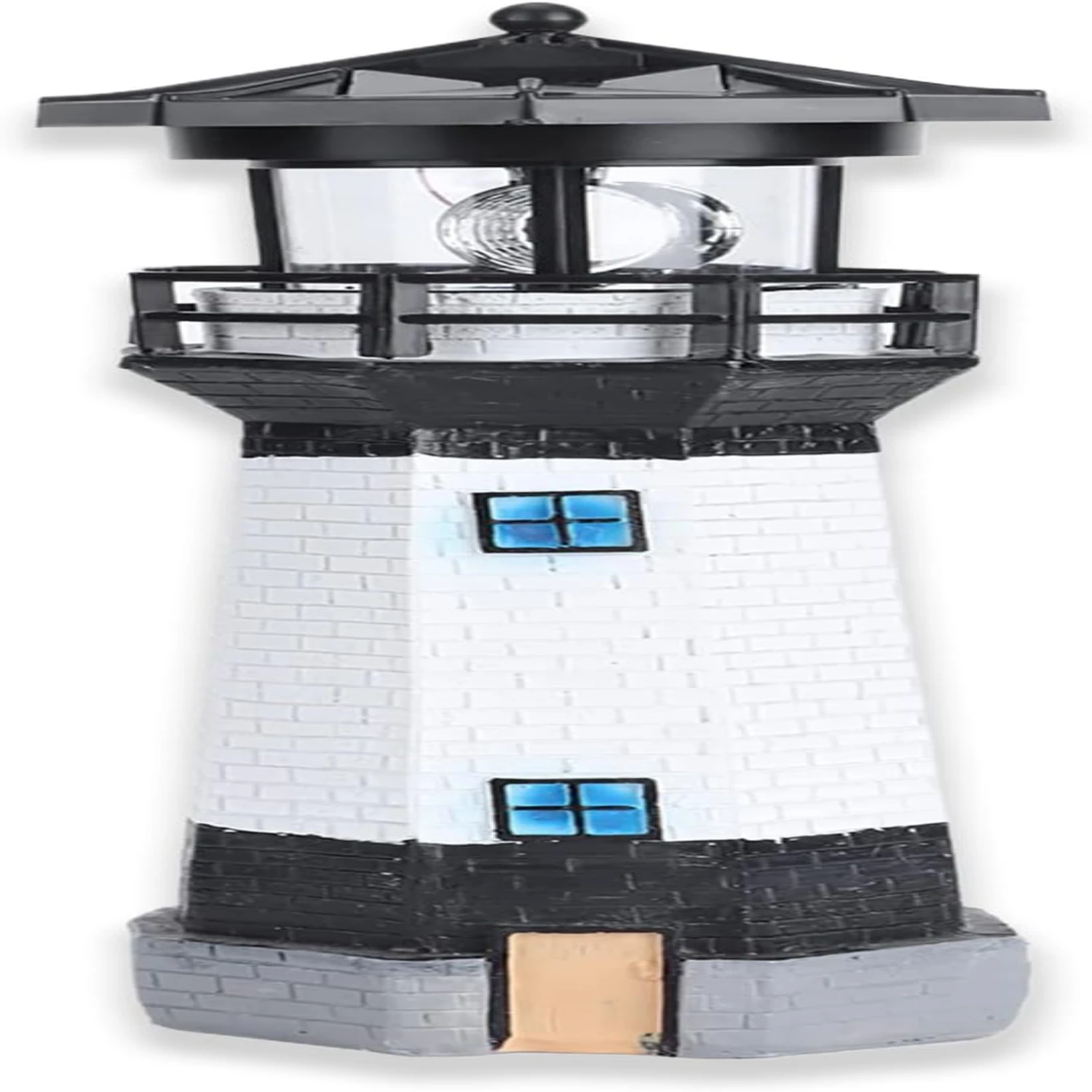 Stylish modern and mesmerizing solar-powered lighthouse to enhance your outdoor space. Illuminate surroundings with warm