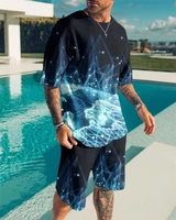 2022 summer printed t shirt mens clothing set 3d printing fashion personality daily sportswear t shirt shorts