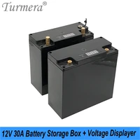 turmera 12v 30a ups lifepo4 battery box with voltage display dc charging port customize can max build 20pieces 32700 batteries