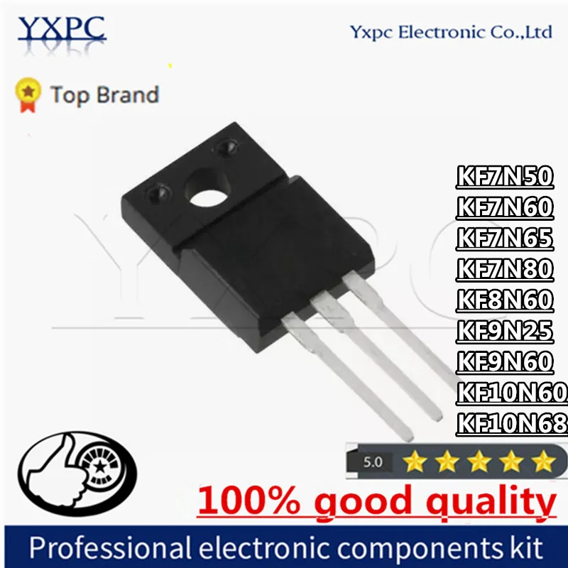 

10PCS KF7N50 KF7N60 KF7N60F KF7N65 KF7N80 KF8N60 KF9N25 KF9N60 KF10N60 KF10N68 TO220F