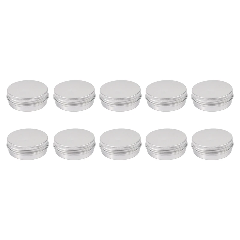 

Pack Of 10 Balm Nail Art Cosmetic Cream Make Up Pot Lip Jar Tin Case Container Screw Capacity (Empty) For DIY Cosmetics/Beauty P