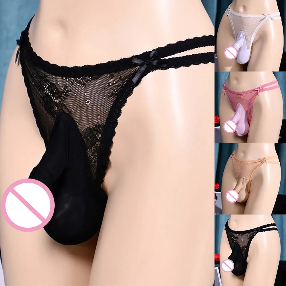 

Mens Sexy Pouch See Through Panties Sheer Lace G-String Gay Underwear Lingerie Perspective Sexy Thongs Ultra-thin Underpants