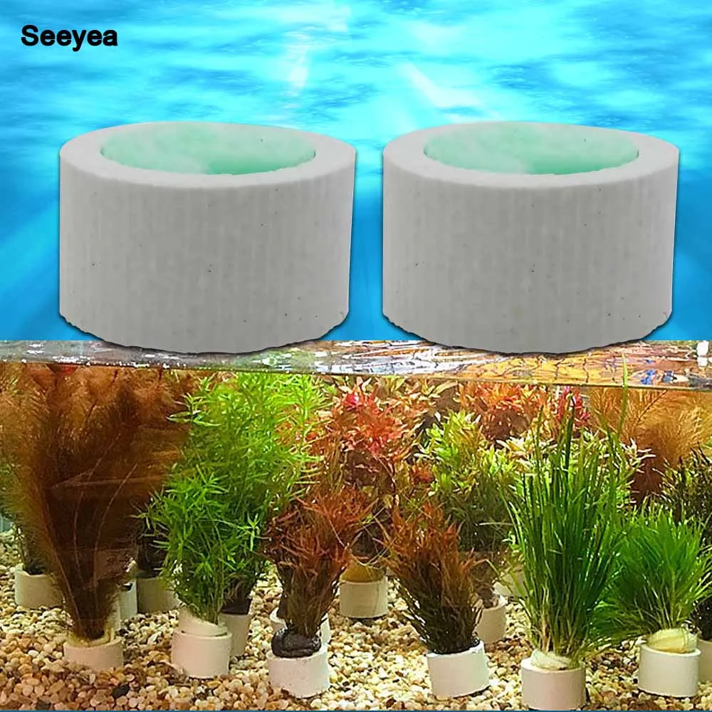 

Aquarium Fish Tank Plant Planting Ceramics Ring For Water Grass Ornamento Fish Tank Planting Supplies Ornameto Accessories