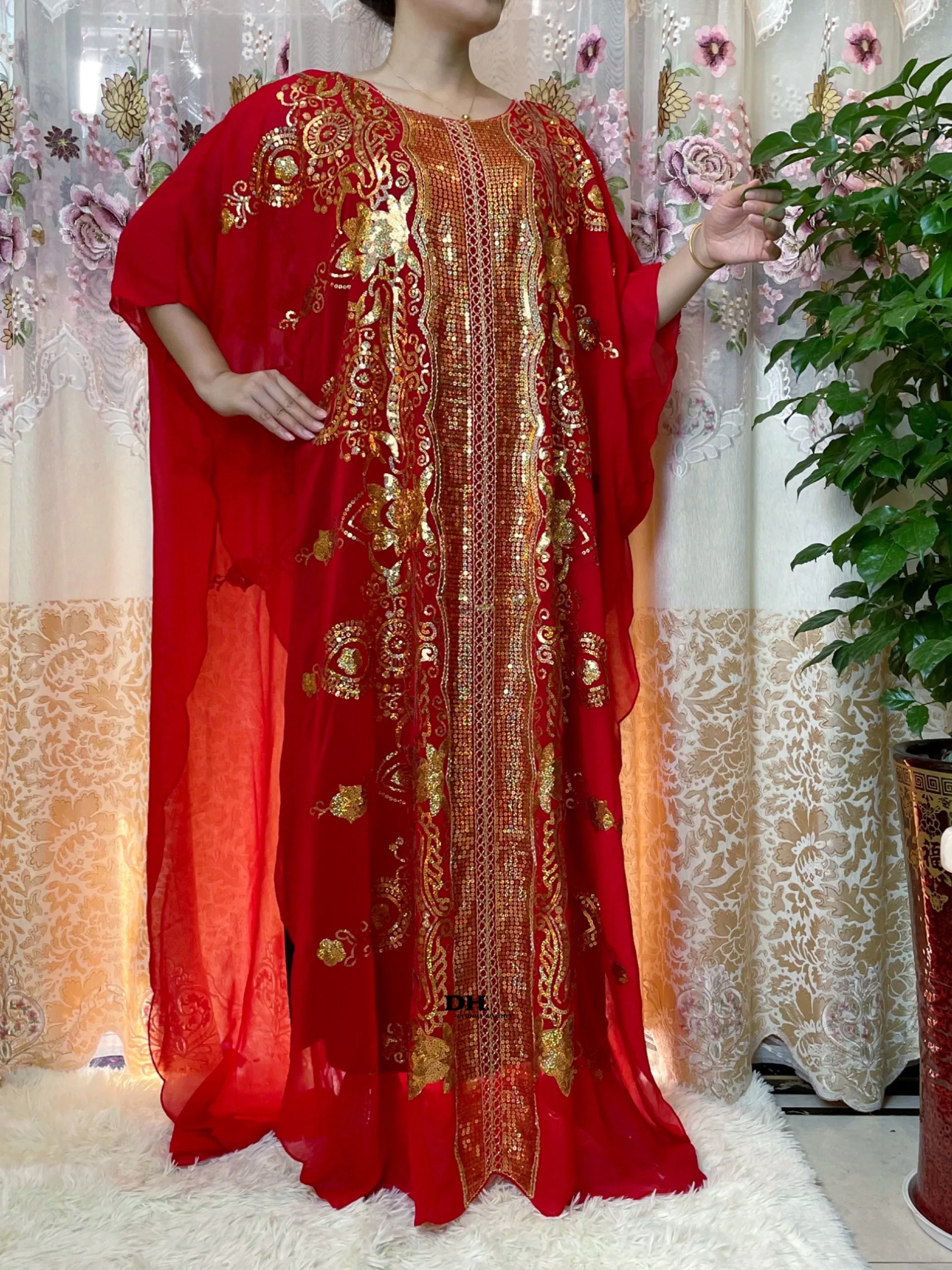 Новые африканские Абайи Ближний Восток свободные большие размеры Дубай шифон