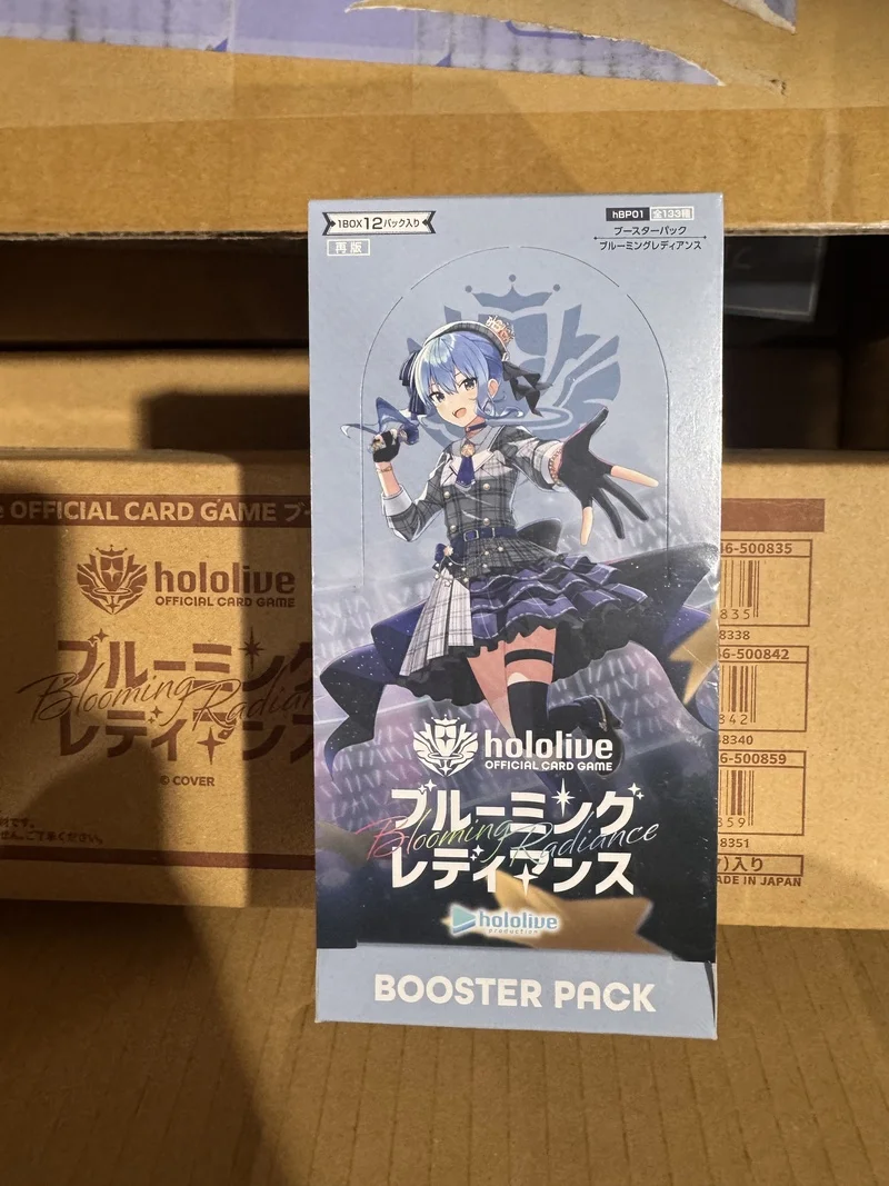 Фото Коллекционная карточная игра Hololive TCG Hbp01 Bp04 Blooming Radiance, японская версия, запечатанная оригинальная бустер-бокс упаковка, игрушка №1