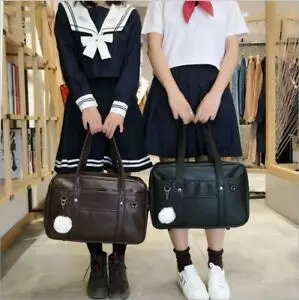 

High Quality Japanese JK Uniform Bag High School Shoulder Bag PU Handbag Student School Bag