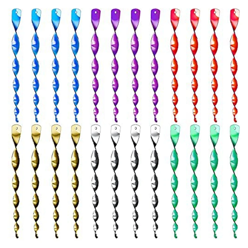

24 Pieces Bird Reflective Scare Rod Spiral Deterrent Device Bird Hanging Repellent Decor To Drive Away Woodpecker,Pigeon