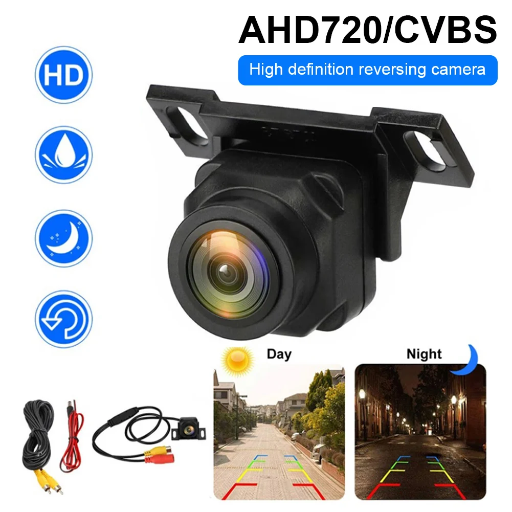 Автомобильная камера заднего вида AHD720/CVBS 170 ° Широкоугольная регулируемая