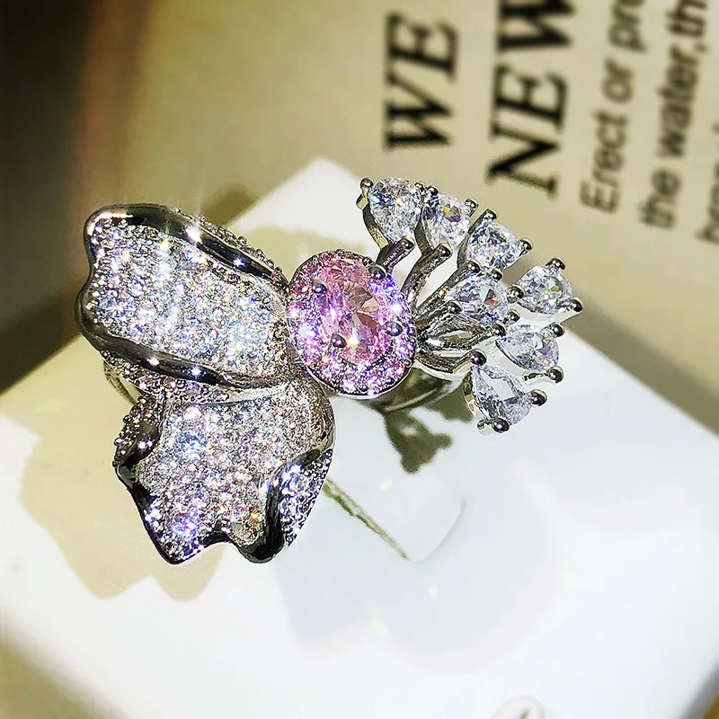 

100% 925 Sterling Silver Diamond Ring for Women Wedding Bands Anillos De Origin Diamond Gemstone Ring Females Jewelry Anel Box