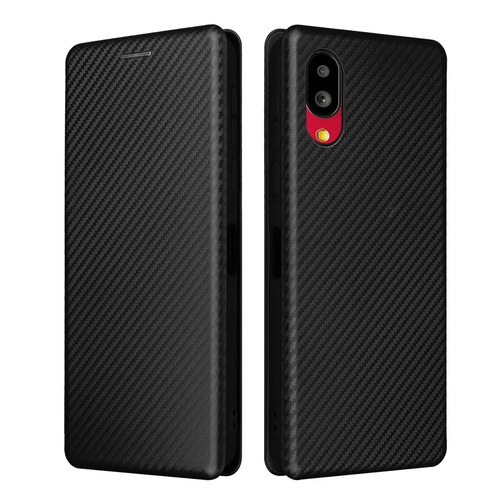 Модный флип-карбоновый противоударный кошелек магнитный кожаный чехол для Sharp