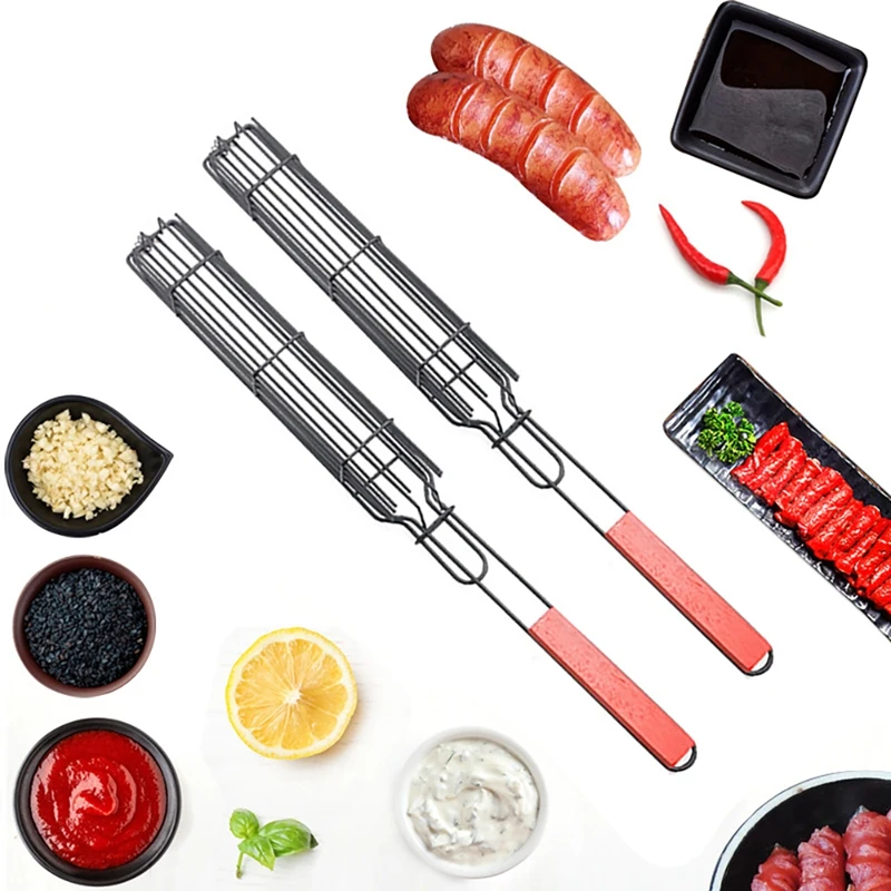 

4 шт., портативная корзина для гриля и барбекю